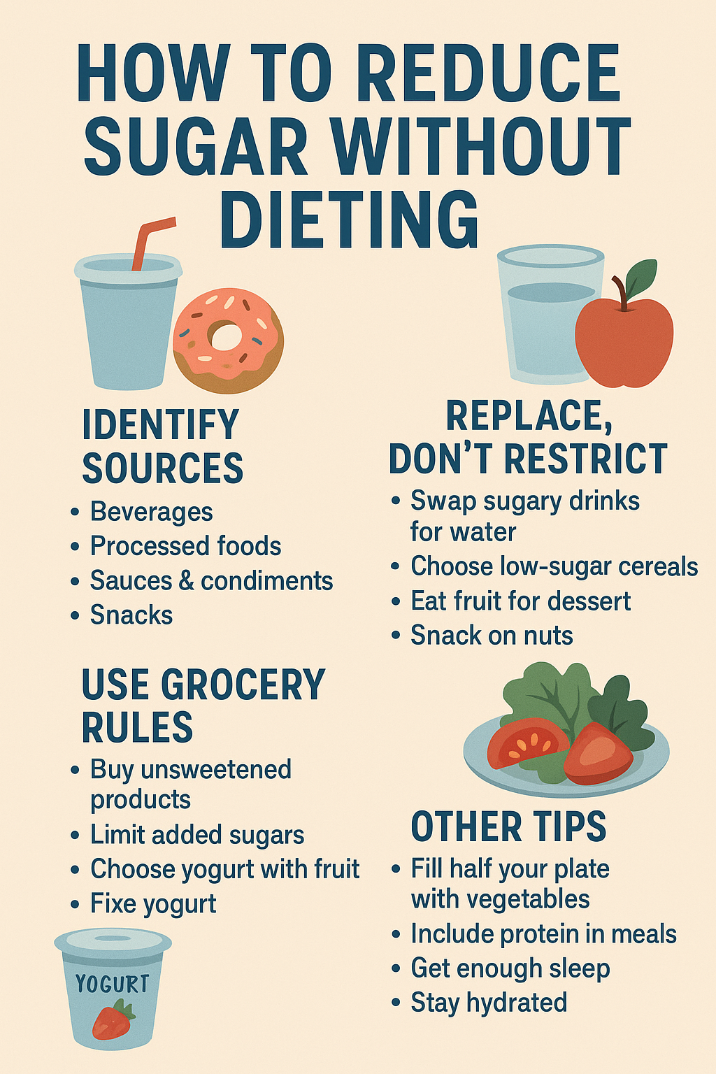 How to Reduce Sugar Without Dieting: A Practical Guide for the U.S. & Europe