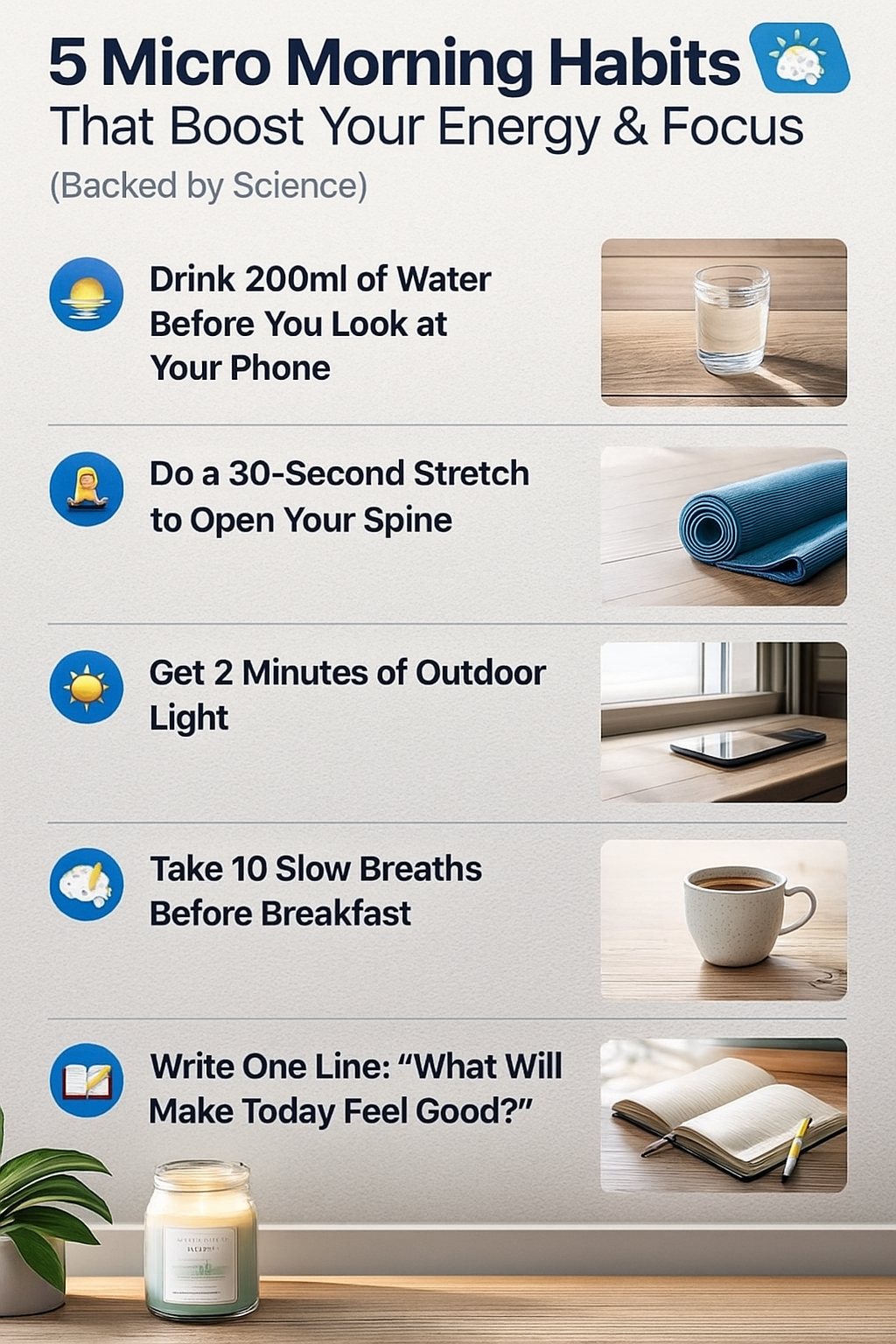 5 Micro Morning Habits That Boost Your Energy & Focus (Backed by Science)